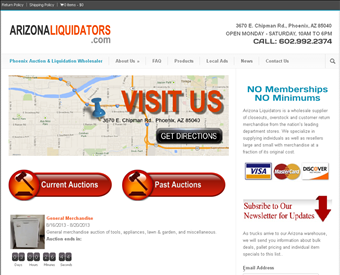 ArizonaLiquidators.com web screenshot