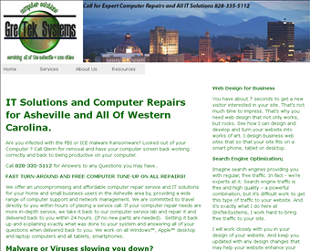 Gre Tek Systems web screenshot