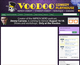 Voodoo Comedy Playhouse web screenshot