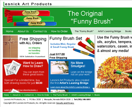 Art Lesnick Studio Inc web screenshot