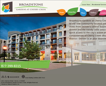 Broadstone Gardens at Cherry Creek web screenshot