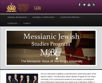 The King's University web screenshot