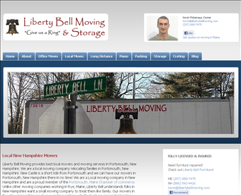 Liberty Bell Moving and Storage web screenshot