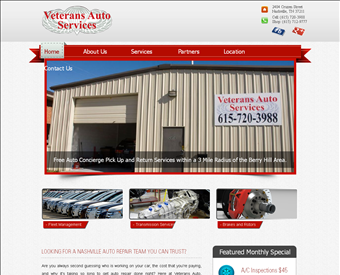 Veterans Auto Services web screenshot
