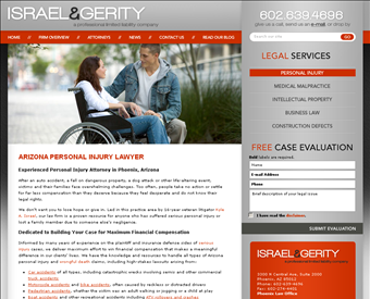 Israel & Gerity, PLLC web screenshot