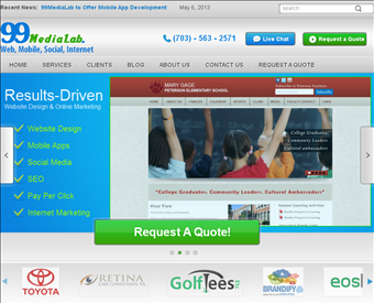 99MediaLab web screenshot