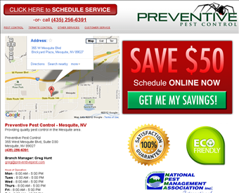 Preventive Pest Control Mesquite web screenshot