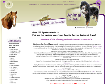 Animal Decor web screenshot