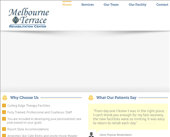 Melbourne Terrace Rehabilitation Center web screenshot