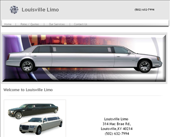 Louisville Limo web screenshot
