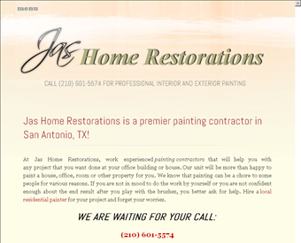 Jas Home Restorations web screenshot