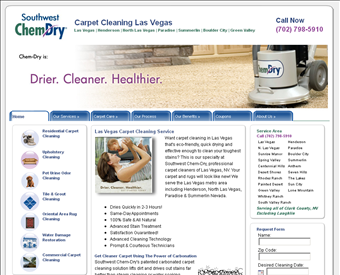 Southwest Chem-Dry web screenshot