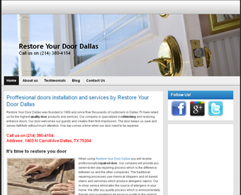 Restore Your Door Dallas web screenshot