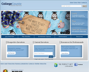 College Counts web screenshot