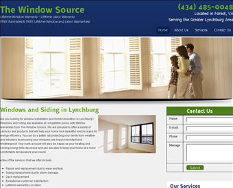 The Window Source Of Central VA web screenshot