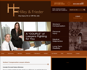 Hilley & Frieder, P.C. web screenshot