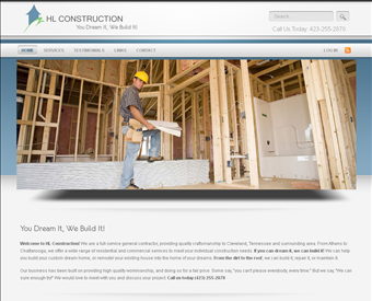 HL Construction web screenshot