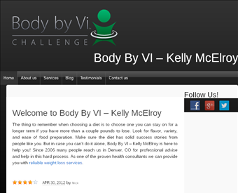 Body By VI - Kelly McElroy web screenshot