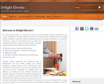 Santa Clarita Delight Electric web screenshot