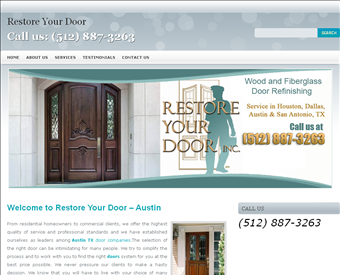 Restore Your Door Austin web screenshot