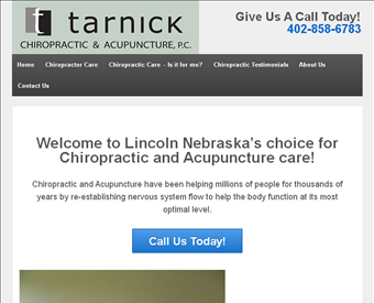 tarnick Chiropractic & Acupuncture, P.C. web screenshot
