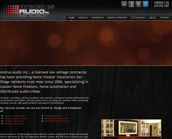 Andrus Audio Inc. web screenshot
