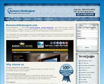 Business Site Designer web screenshot