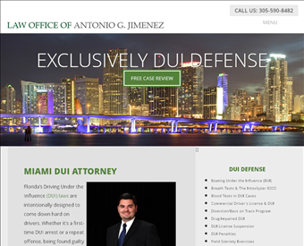 Law Office of Antonio G. Jimenez web screenshot