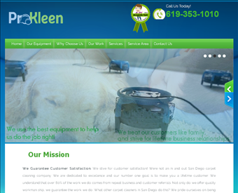Pro Kleen Carpet Cleaning San Diego web screenshot