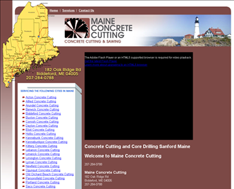 Maine Concrete Cutting web screenshot