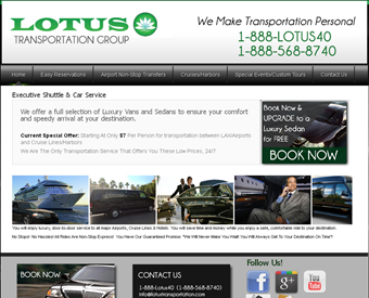 Lotus Transportation Group web screenshot