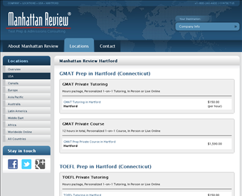 Manhattan Review GMAT GRE LSAT Prep & Admissions Consulting web screenshot