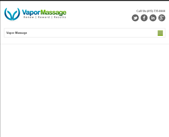 Vapor Massage web screenshot