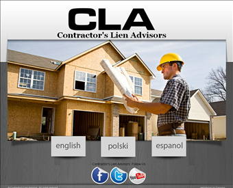 CLA Contractor's Lien Advisors web screenshot