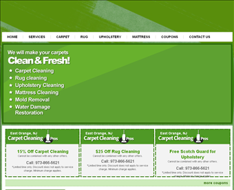 Carpet Cleaning East Orange web screenshot