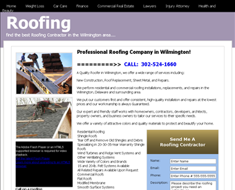 Roofing Contractors Group web screenshot