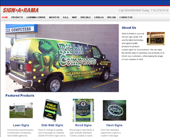 Sign A Rama - Custom Banners Santa Fe Springs web screenshot