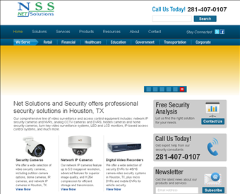 Houston Video Security Experts web screenshot