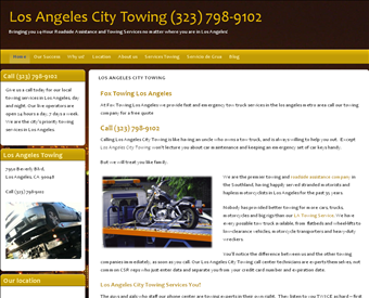 Fox Towing Los Angeles web screenshot