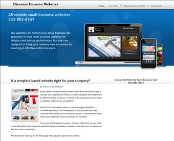 Discount Houston Websites web screenshot