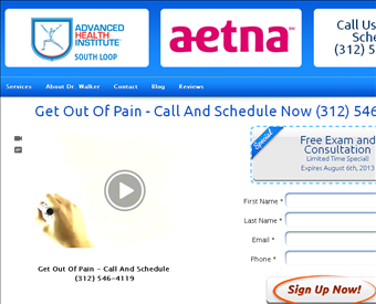 Advanced Health Institute South Loop web screenshot