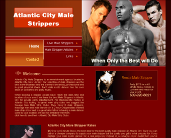 Atlantic City Male Strippers web screenshot