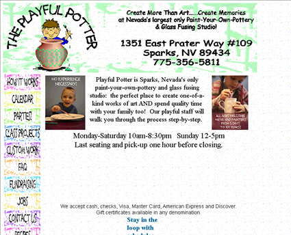 Playful Potter web screenshot