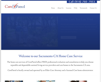 CarePatrol Sacramento web screenshot