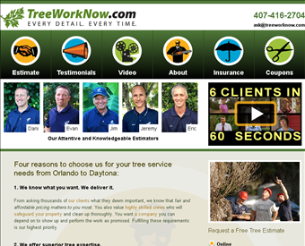 Tree Work Now LLC web screenshot