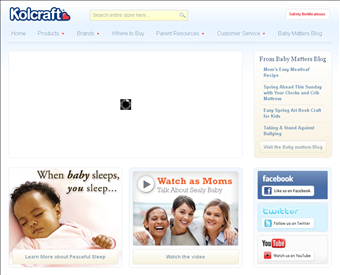 Kolcraft web screenshot