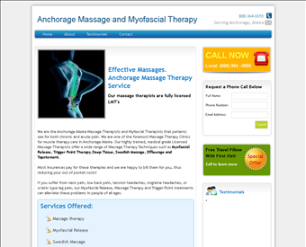 Anchorage Massage Therapy Center web screenshot