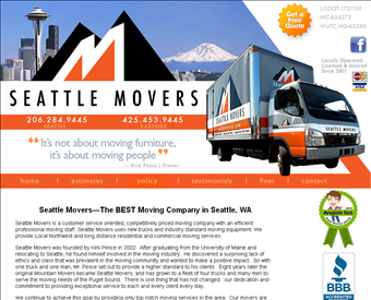 Seattle Movers web screenshot