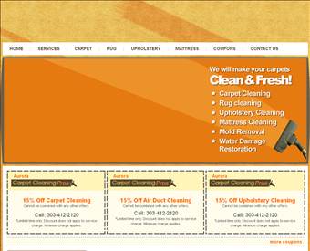 Carpet Cleaning Aurora web screenshot