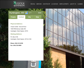 Steptoe & Johnson, PLLC web screenshot